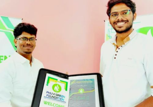 Our Treasurer Mr. Barath A (on the right) received his member kit.